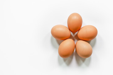 eggs on a white background