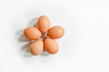 eggs on a white background