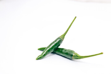 green pepper on a white background