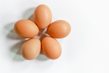 eggs on a white background