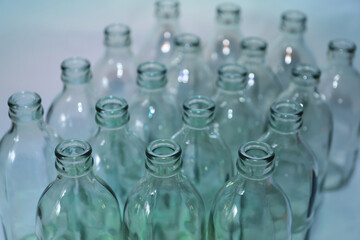 Glass empty bottle