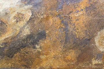 Rusty surface with flaking and cracking texture