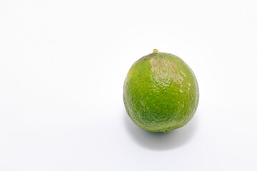 green lamon on a white background
