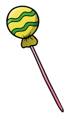 Candy cartoon illustration isolated on white background