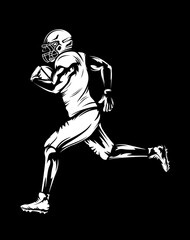 American football player. Quarterback isolated illustration. Football player vector. American football championship. Sport theme vector illustration.