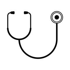 Stethoscope medical icon.Medical equipment. Health care.Flat stethoscope medical icon for healthcare design. Isolated vector illustration. Medicine medical health