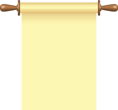 recommend clip art: Blank paper scroll vector illustration isolated on white 