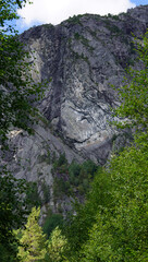 waterfall in the mountains