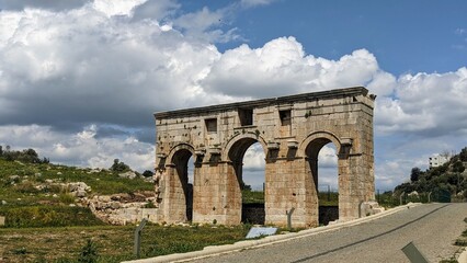 Fototapeta na wymiar A stone gate to the ancient city of Patara