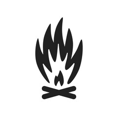 flame like simple bonfire or campfire icon