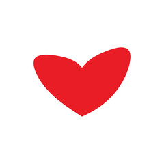 Heart icon flat design illustration