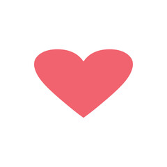 Heart icon flat design illustration