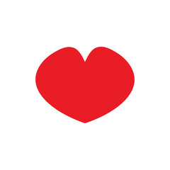 Heart icon flat design illustration