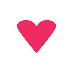 Heart icon flat design illustration