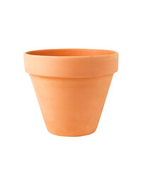 Ceramic flower pot isolated on white background