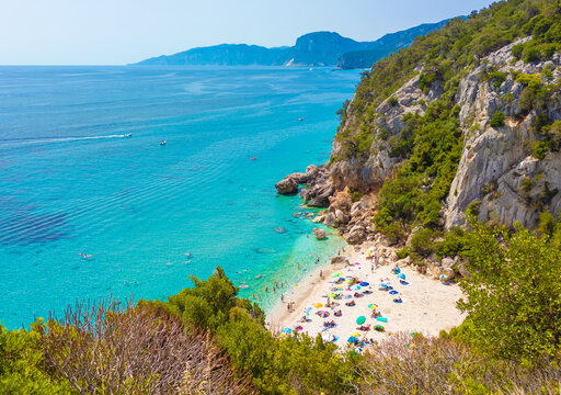 Sardegna (Italy) - The wild east coast of Sardinia region, in the area of Gallura and Supramonte mountain range, with Santa Maria Navarrese and La Caletta port town, La Cinta and Cala Luna beach