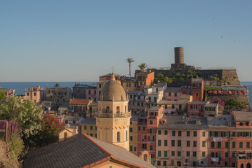 Cinque Terra on the sunset