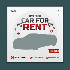 car rental banner modern social media instagram post square template