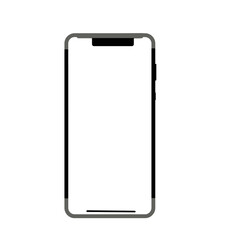 Maquette réaliste de téléphone mobile avec écran vide isolé sur fond blanc	