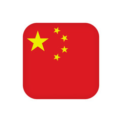 China flag, official colors. Vector illustration.