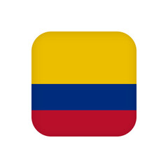 Colombia flag, official colors. Vector illustration.