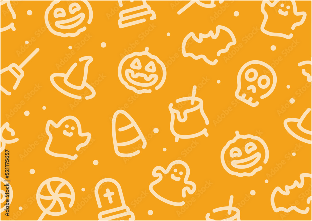 Wall mural halloween pattern background for graphic design.a-size horizontal.