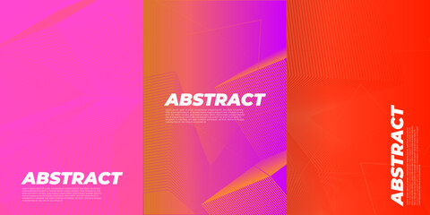 Company identity brochure template collection. Business presentation vector A4 vertical orientation front page mock up set. Corporate report cover abstract geometric illustration design layout bundle.