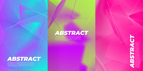 Company identity brochure template collection. Business presentation vector A4 vertical orientation front page mock up set. Corporate report cover abstract geometric illustration design layout bundle.