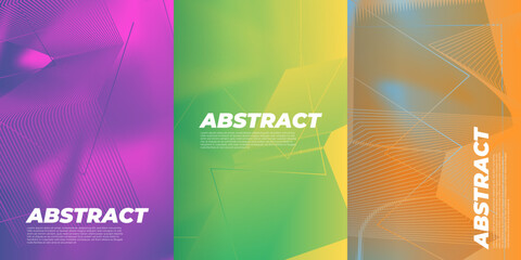Abstract vector covers design template. Geometric gradient background. Background for decoration presentation, brochure, catalog, poster, book, magazine