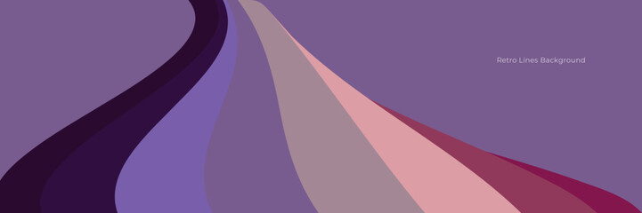 Abstract 1970's background design in simple retro style with stripes. Vector illustration.