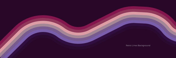 Abstract 1970's background design in simple retro style with stripes. Vector illustration.