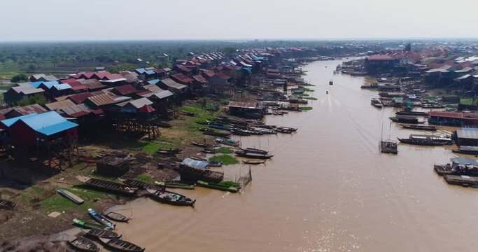 Aerial shot of Kampong Khleang village