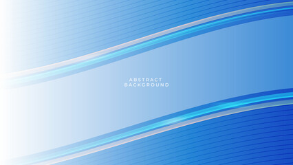 Light blue paper waves abstract banner design. Elegant wavy vector background