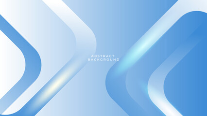 Light blue paper waves abstract banner design. Elegant wavy vector background