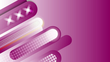 Pink paper waves abstract banner design. Elegant wavy vector background