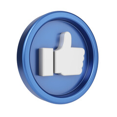Obraz premium Love and Like Social Media UI 3D Icon