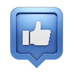 Love and Like Social Media UI 3D Icon