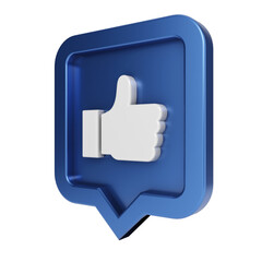Love and Like Social Media UI 3D Icon