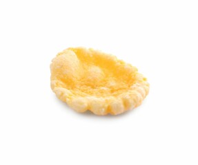Sweet tasty corn flake isolated on white