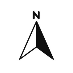 compass needle icon with trendy design