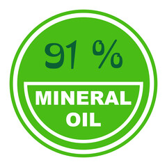 91% percentage mineral oil 