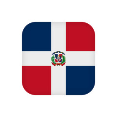 Naklejka premium Dominican Republic flag, official colors. Vector illustration.