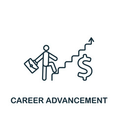 Career Advancement icon. Monochrome simple Business Training icon for templates, web design and infographics