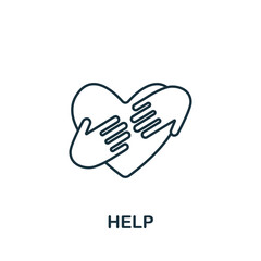 Help icon. Monochrome simple Business Training icon for templates, web design and infographics