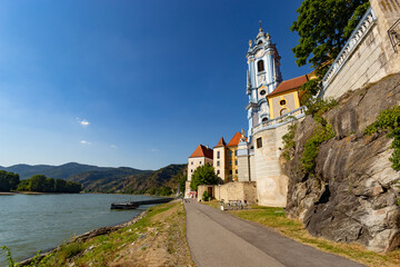 Church of Durnstein in Wachau on Danube, an Unesco World Heritage SIte of Austria