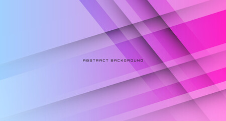 3D pink blue geometric abstract background overlap layer on bright space with stripe decoration. Graphic design element future style concept for banner, flyer, card, brochure cover, or landing page