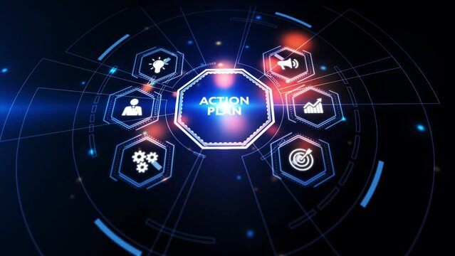 Business, Technology, Internet and network concept. Concept meaning proposed strategy or course of actions for certain time.