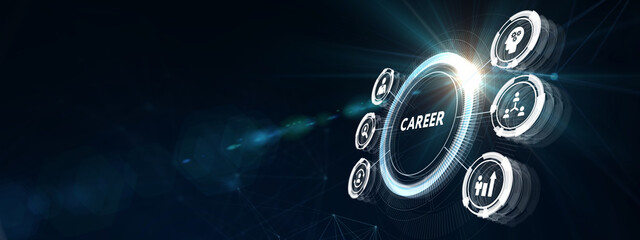 Coach motivate to career growth. Personal development, personal and career growth. Potential concepts.  3d illustration