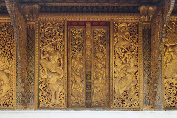 buddhist temple (wat xieng thong) in luang prabang (laos) 