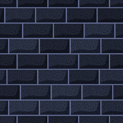 Seamless dark blue brick wall